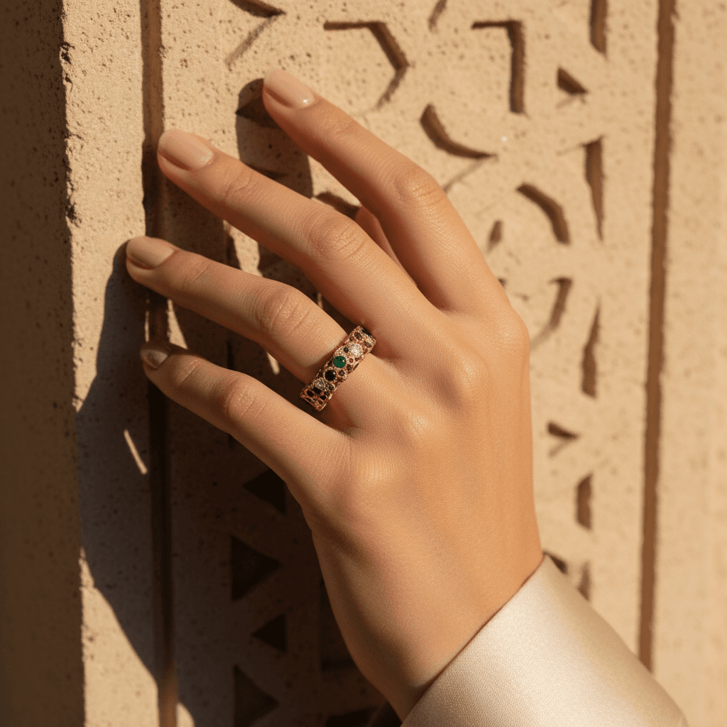 Torsade Sacre Eternity Ring in Yellow Gold - 2