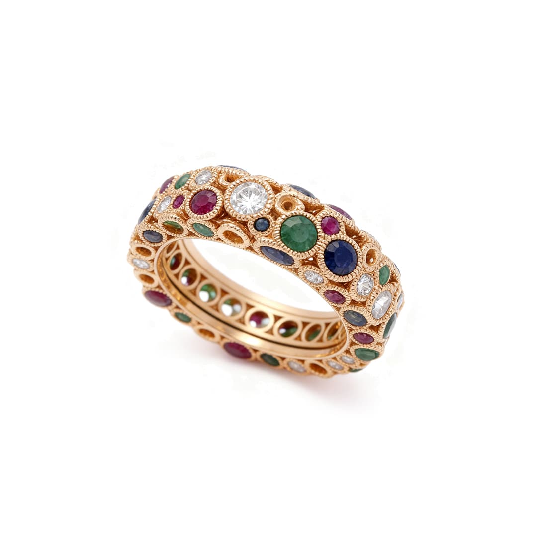 Torsade Sacre Eternity Ring in Yellow Gold - 3