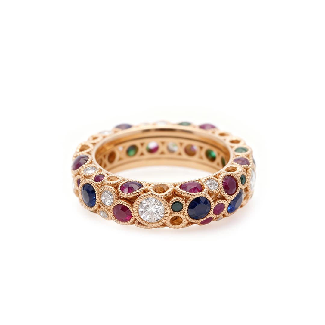 Torsade Sacre Eternity Ring in Yellow Gold - 4