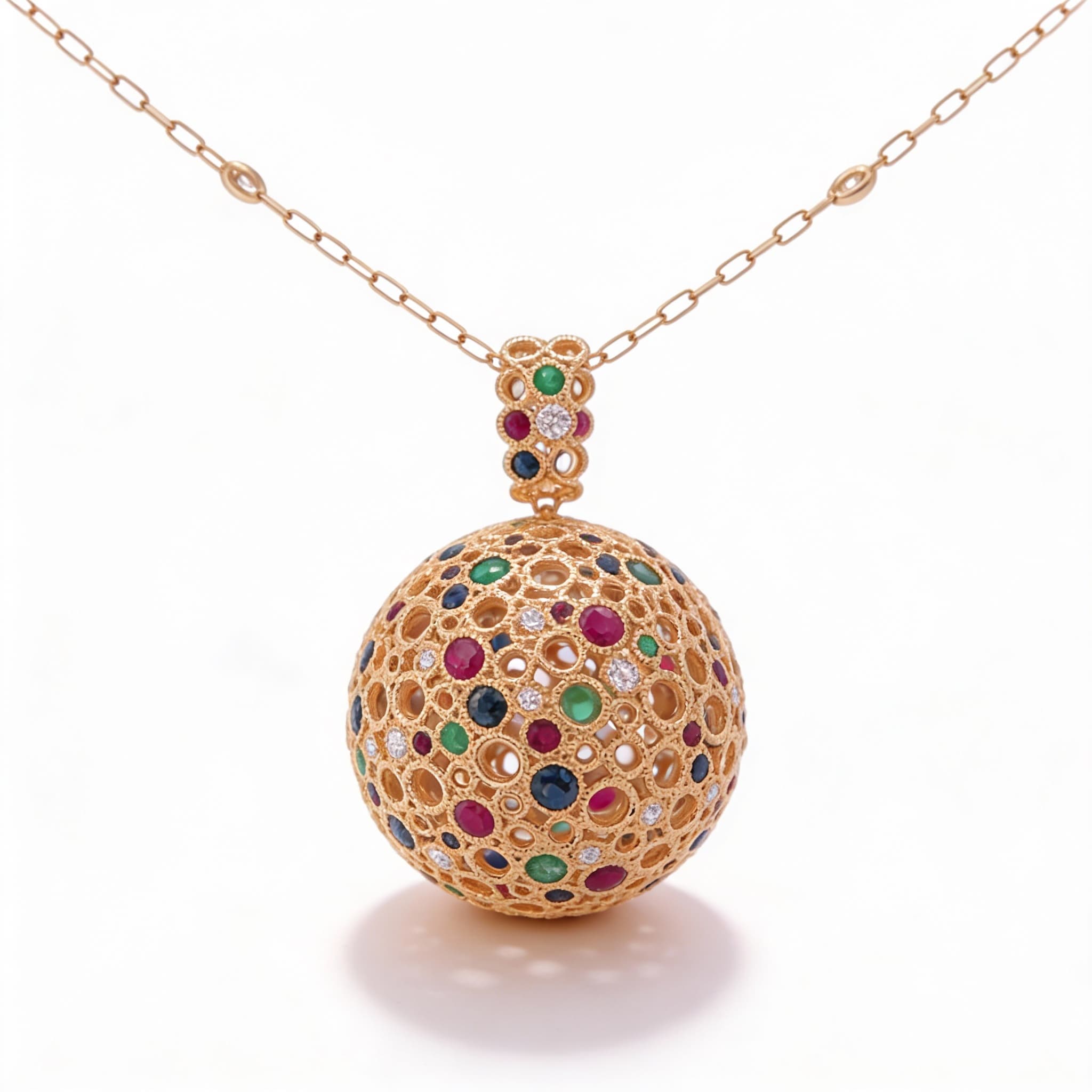 Torsade Sacre Boule Pendant in Yellow Gold - 3