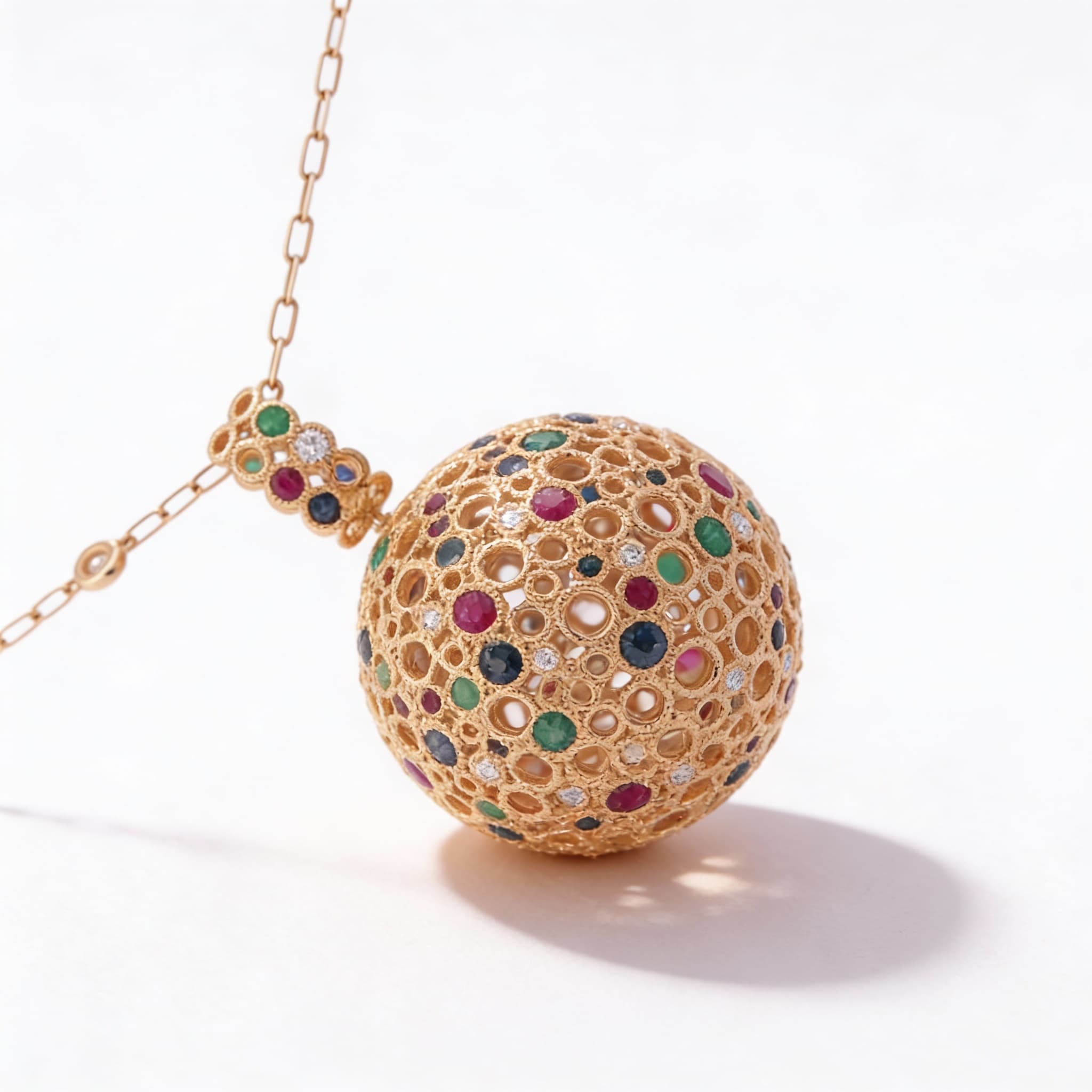 Torsade Sacre Boule Pendant in Yellow Gold - 4
