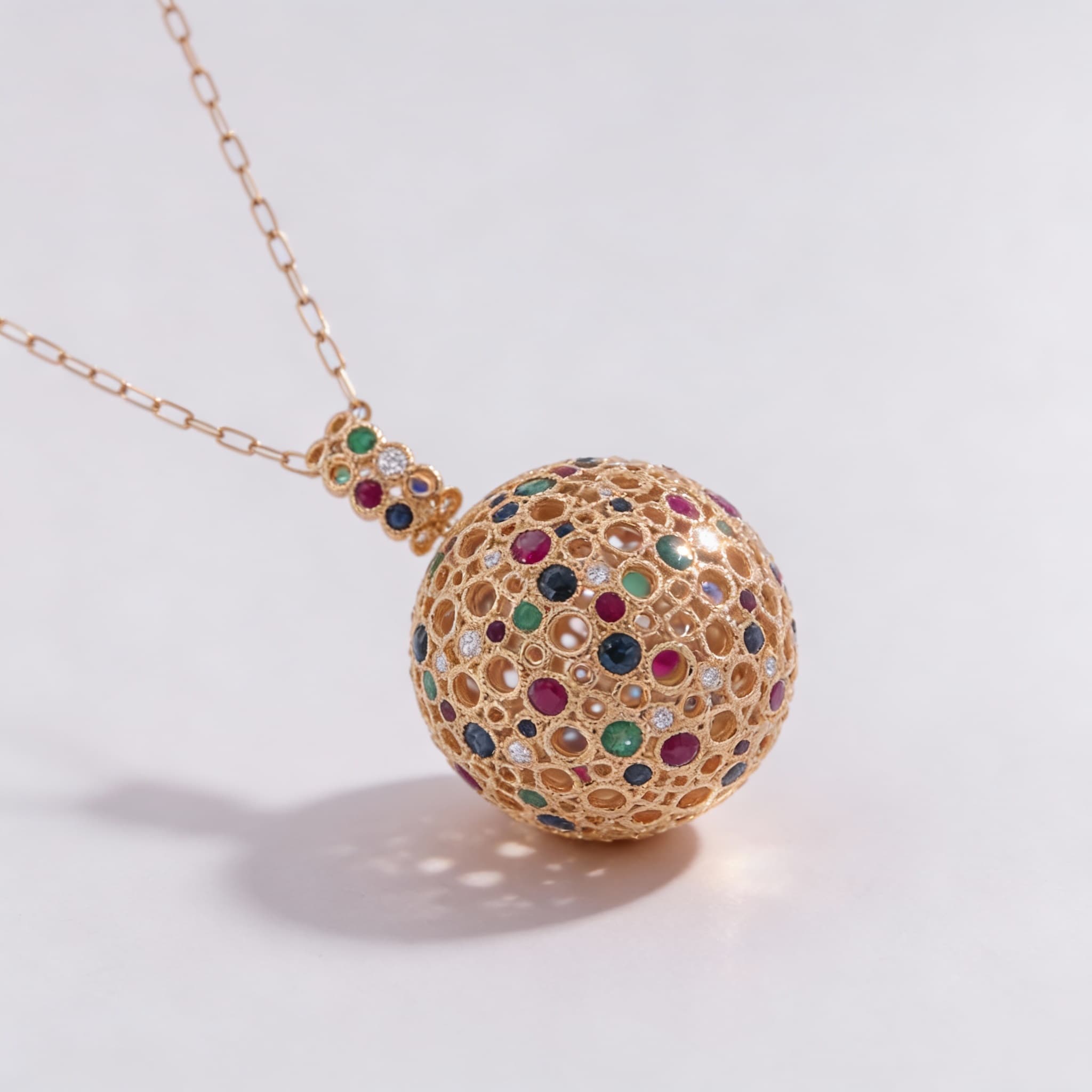 Torsade Sacre Boule Pendant in Yellow Gold - 5