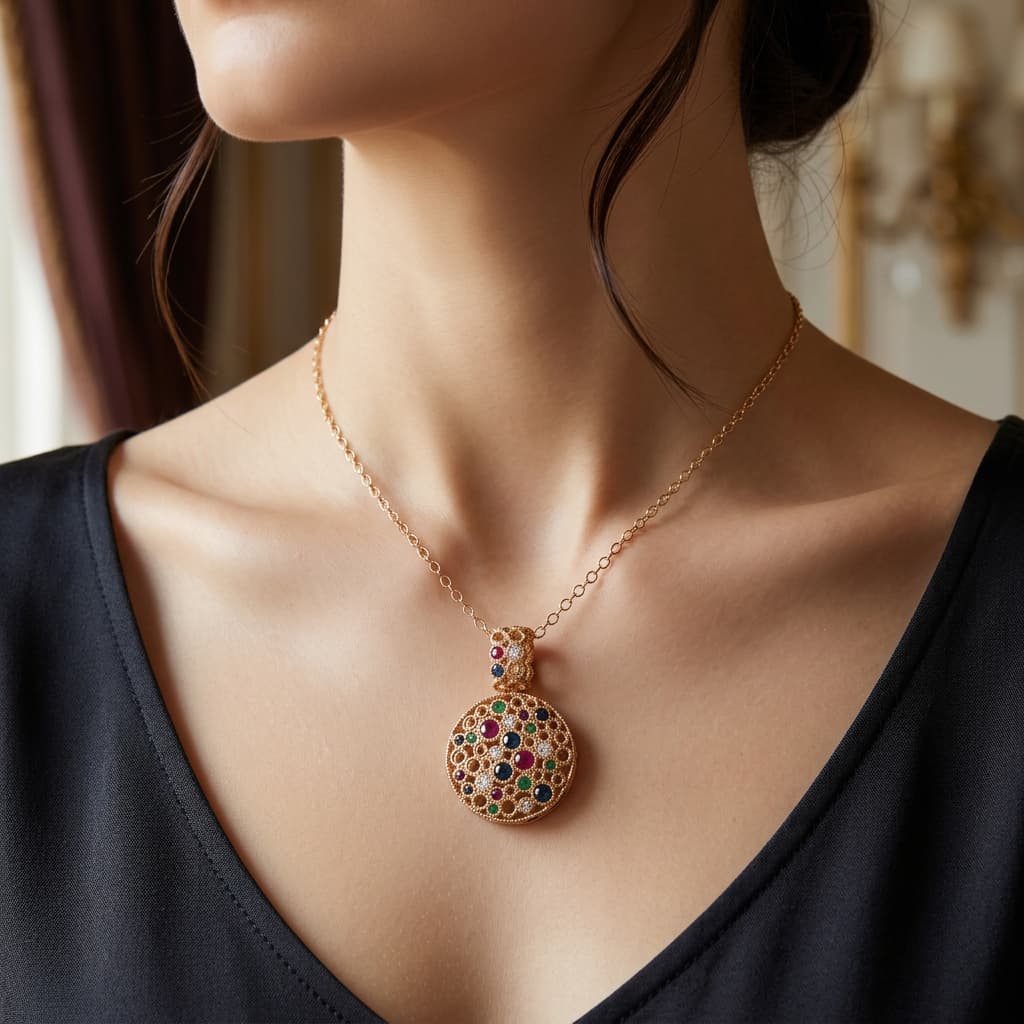 Torsade Sacre Large Pendant in Yellow Gold