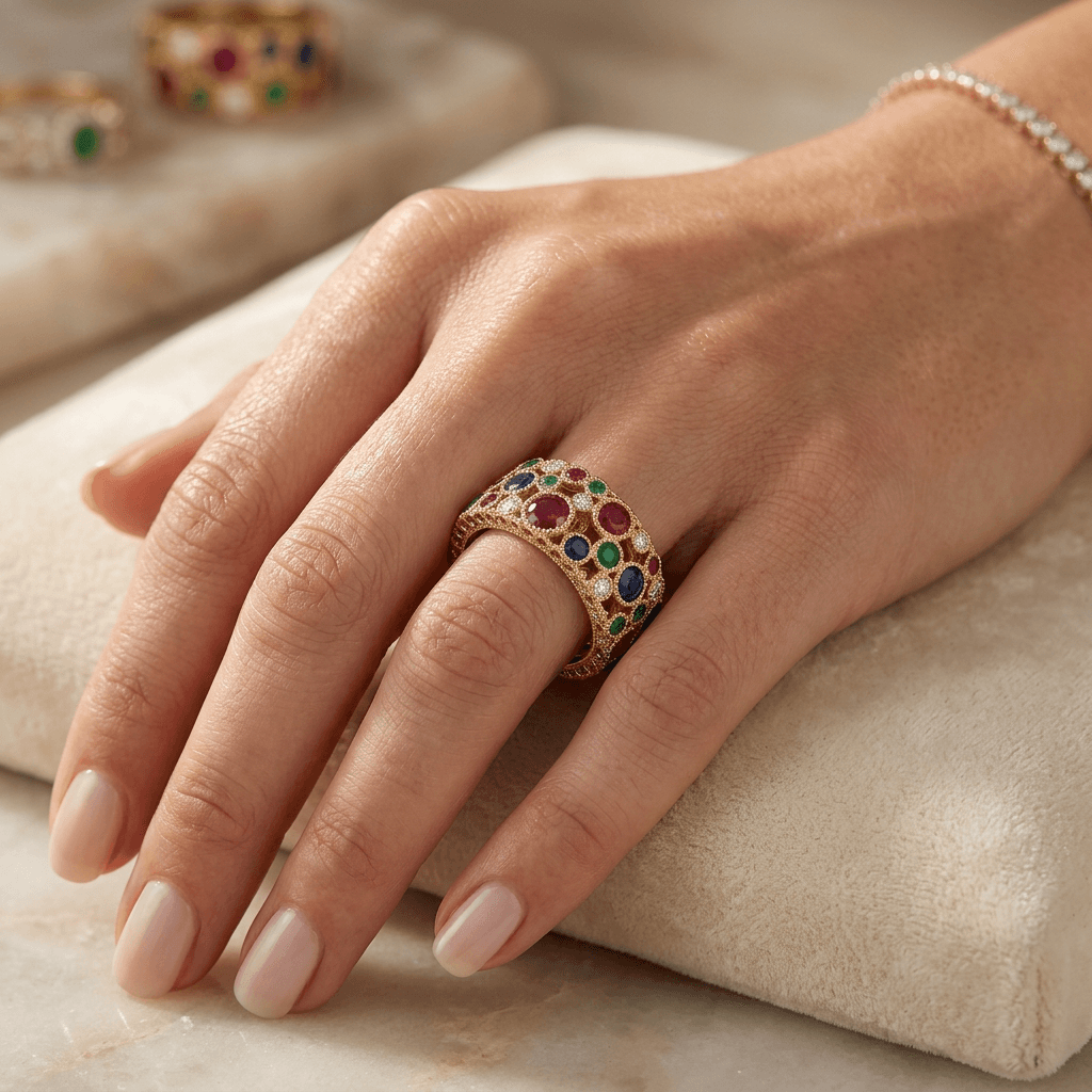 Torsade Sacre Wide Band in Yellow Gold 