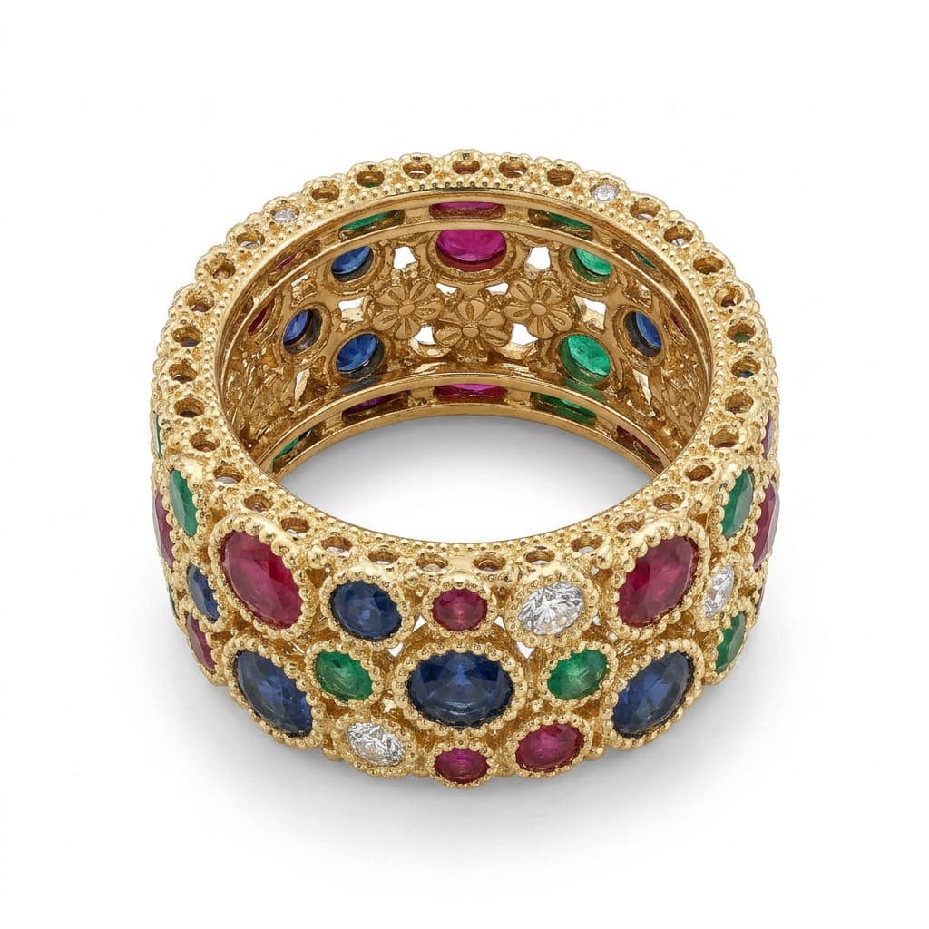 Torsade Sacre Wide Band in Yellow Gold  - 3
