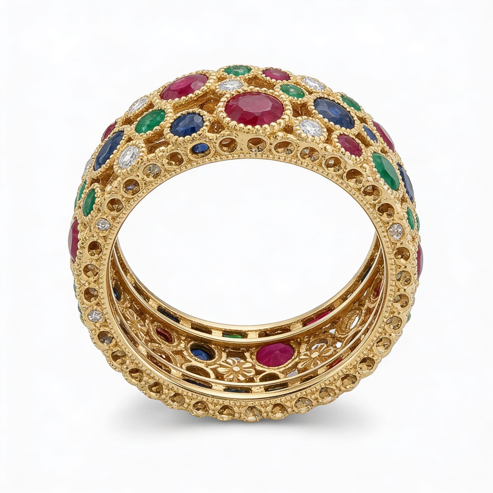 Torsade Sacre Wide Band in Yellow Gold  - 4