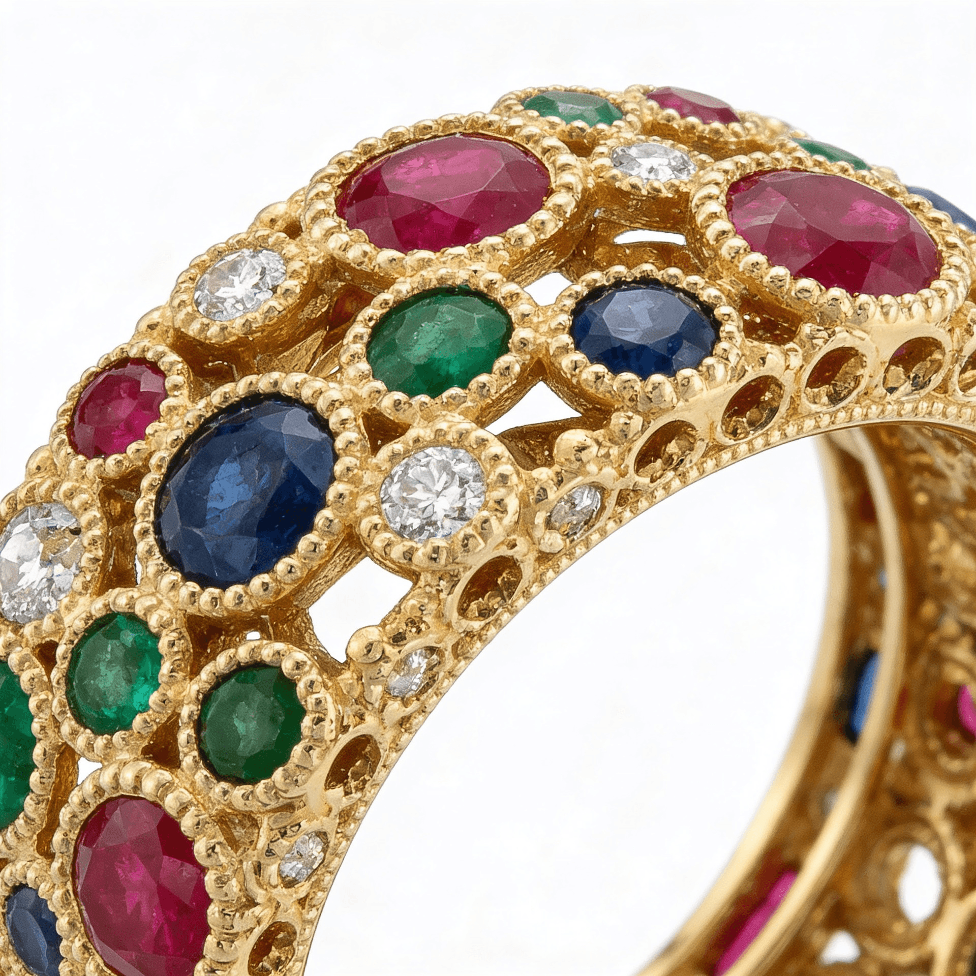 Torsade Sacre Wide Band in Yellow Gold  - 5