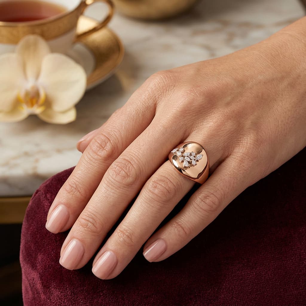 The Hiya Signature IV Sculpted Cluster Ring
