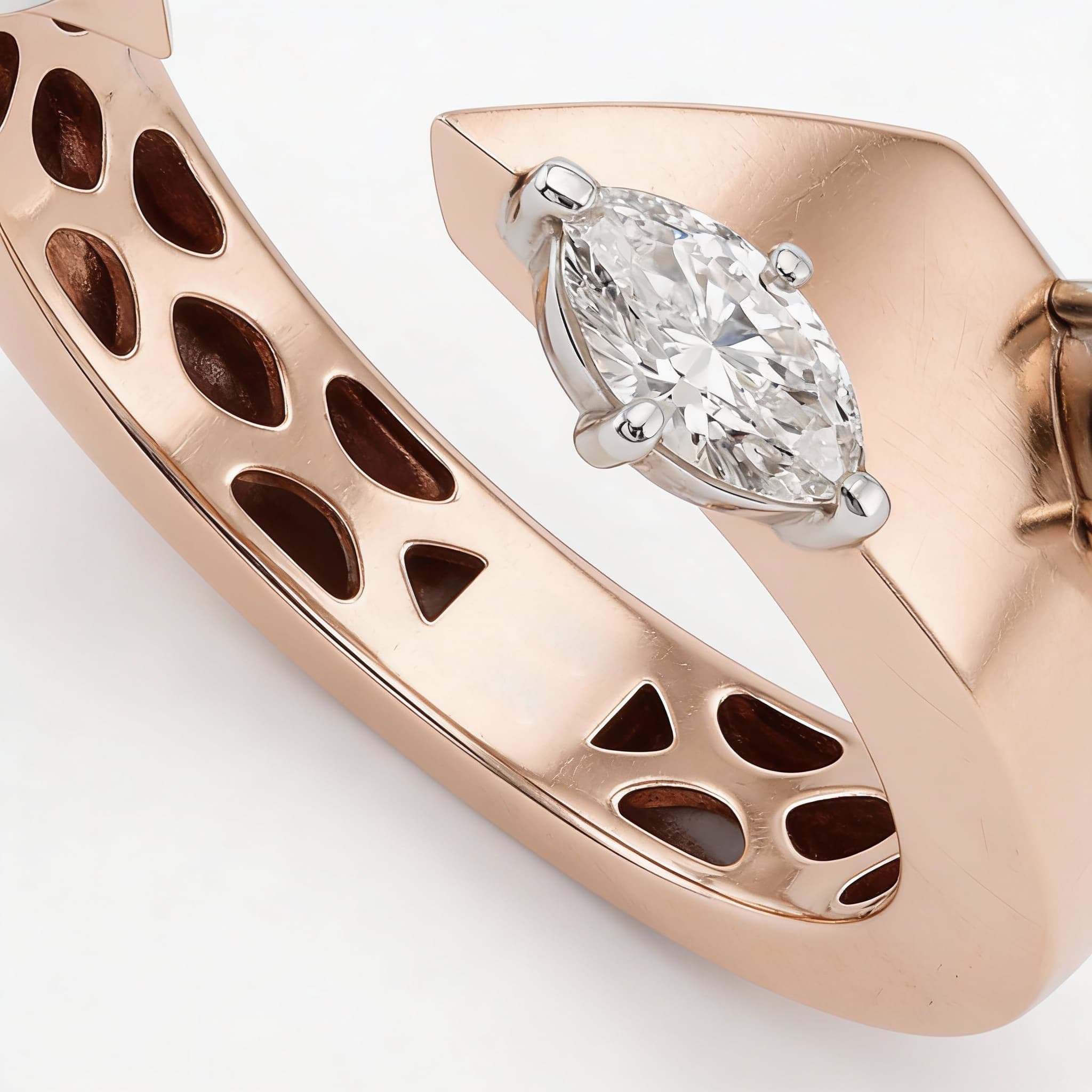The Hiya Signature IV Dual Marquise Open Ring  - 5