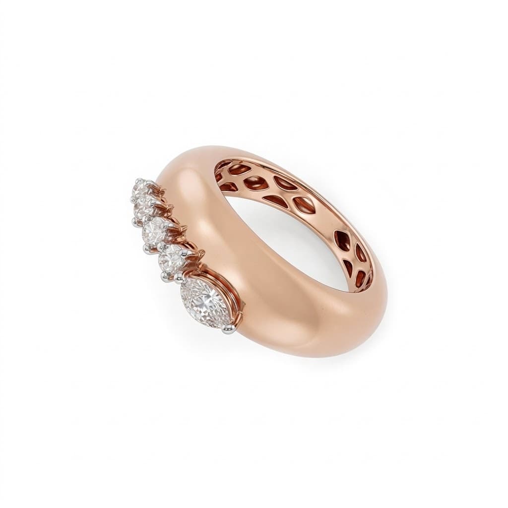 The Hiya Signature IV Crown Line Ring  - 4