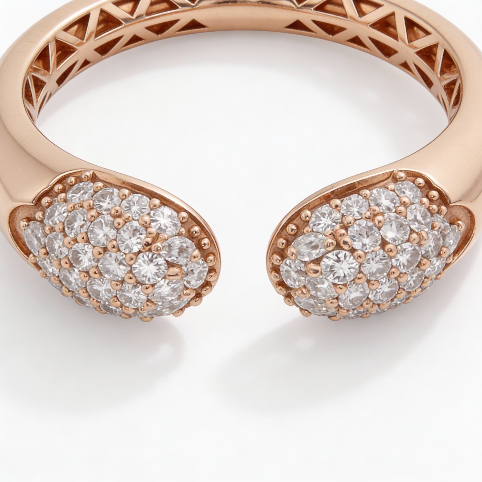 The Hiya Signature IV Dual Pavé Open Band  - 5