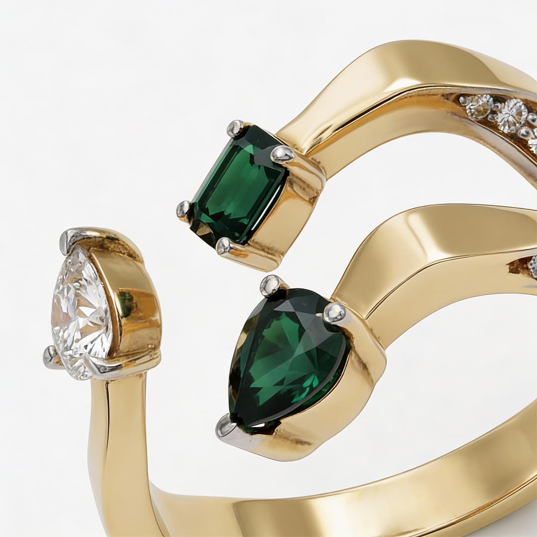 The Hiya Signature IV Tri-Point Open Ring  - 3