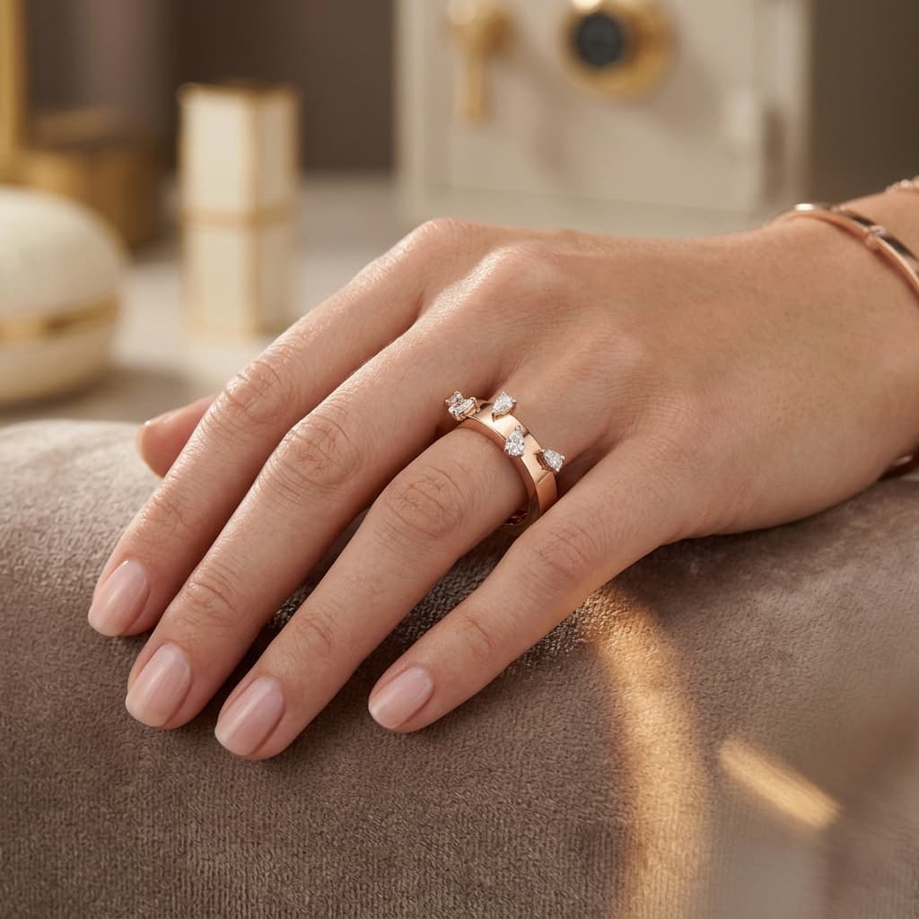The Hiya Signature IV Scattered Pear Ring 