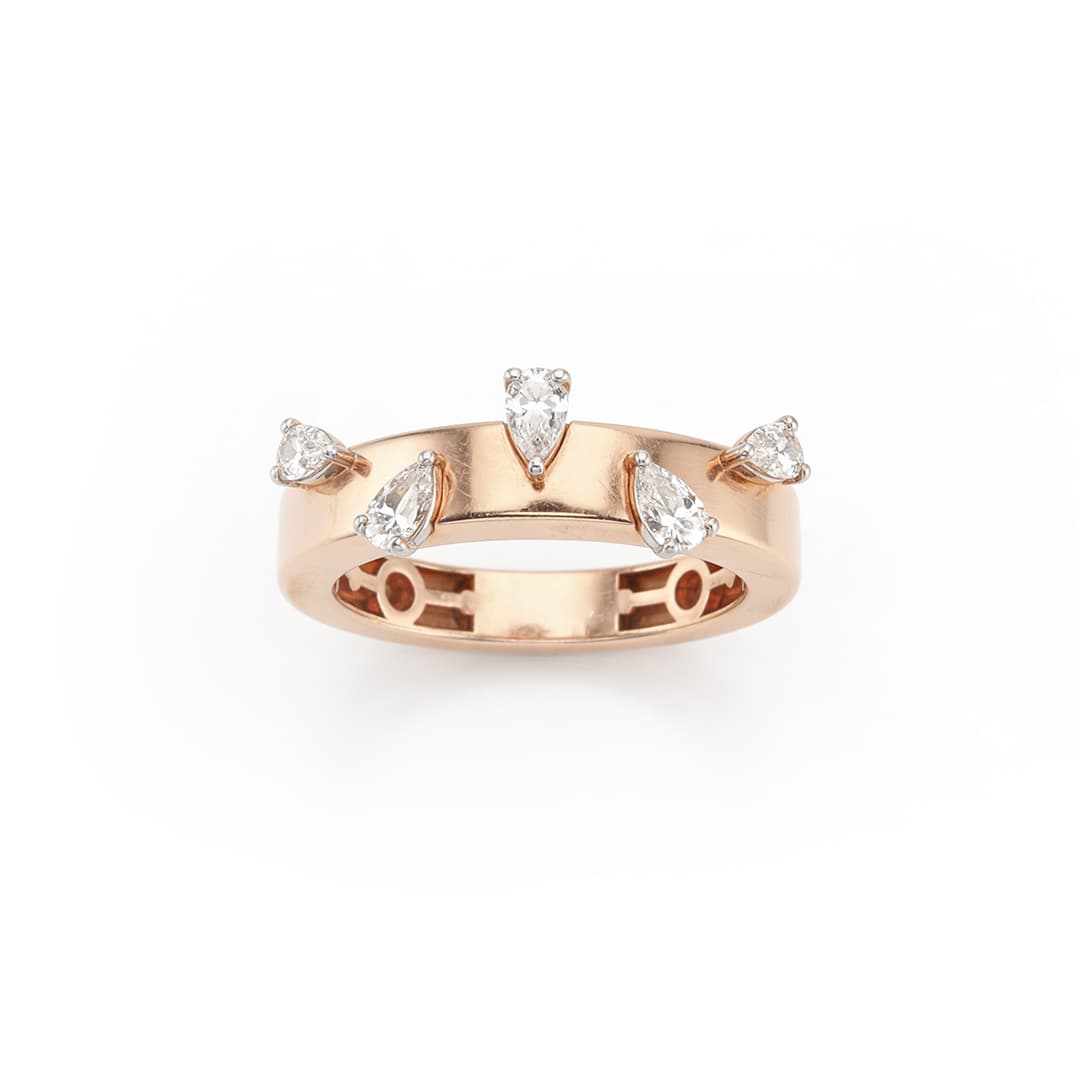 The Hiya Signature IV Scattered Pear Ring  - 3