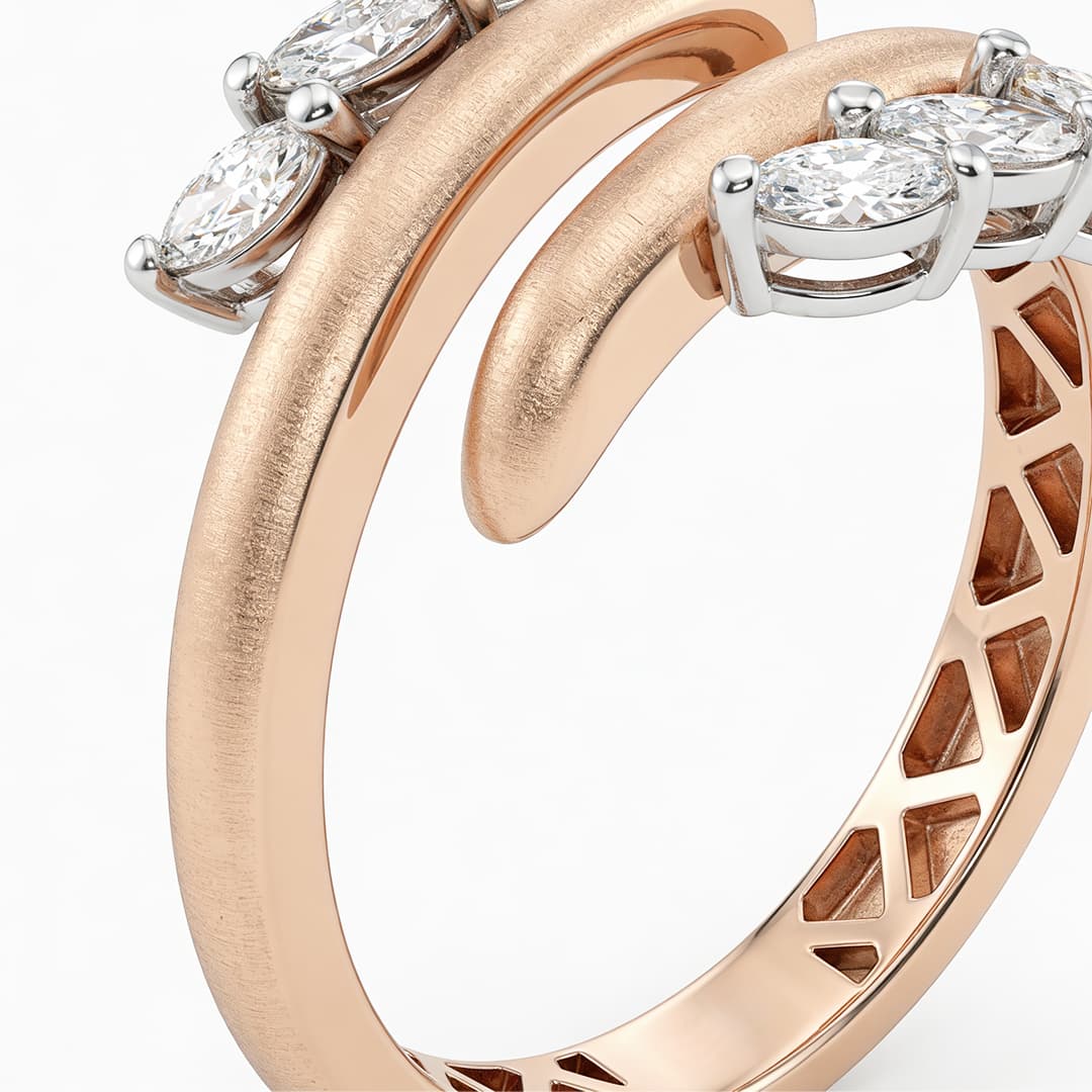 The Hiya Signature IV Split Orbit Marquise Ring - 4