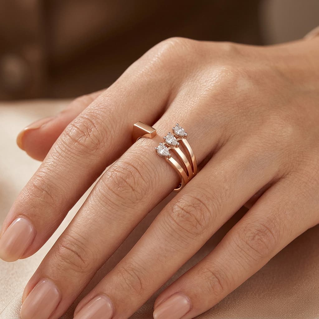 The Hiya Signature IV Marquise Spine Ring