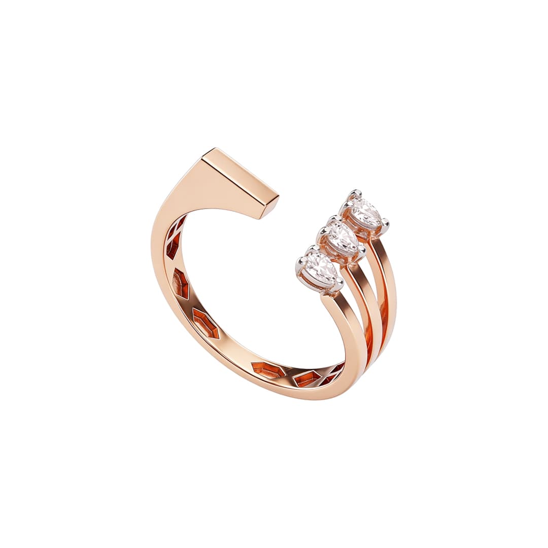 The Hiya Signature IV Marquise Spine Ring - 3
