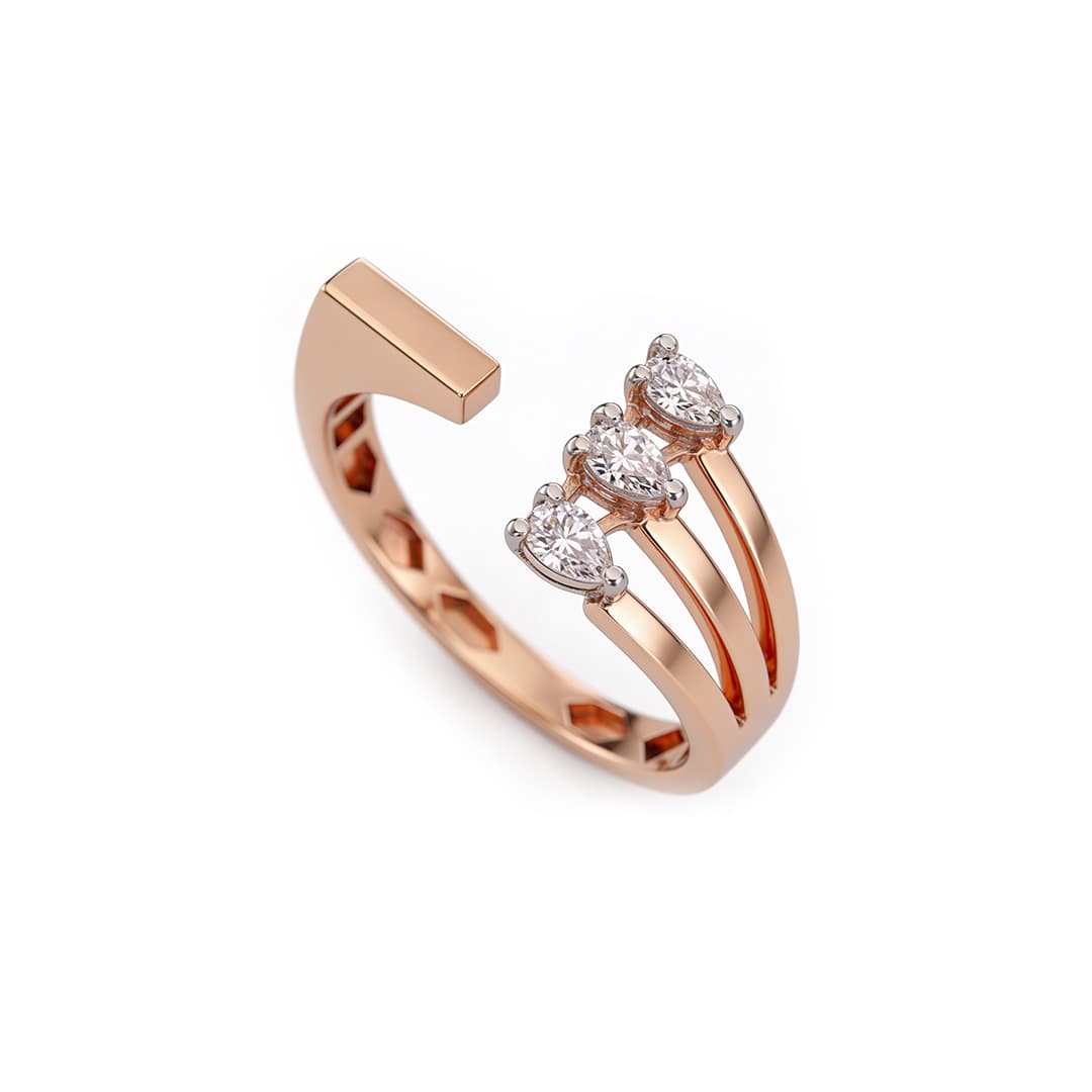The Hiya Signature IV Marquise Spine Ring - 4