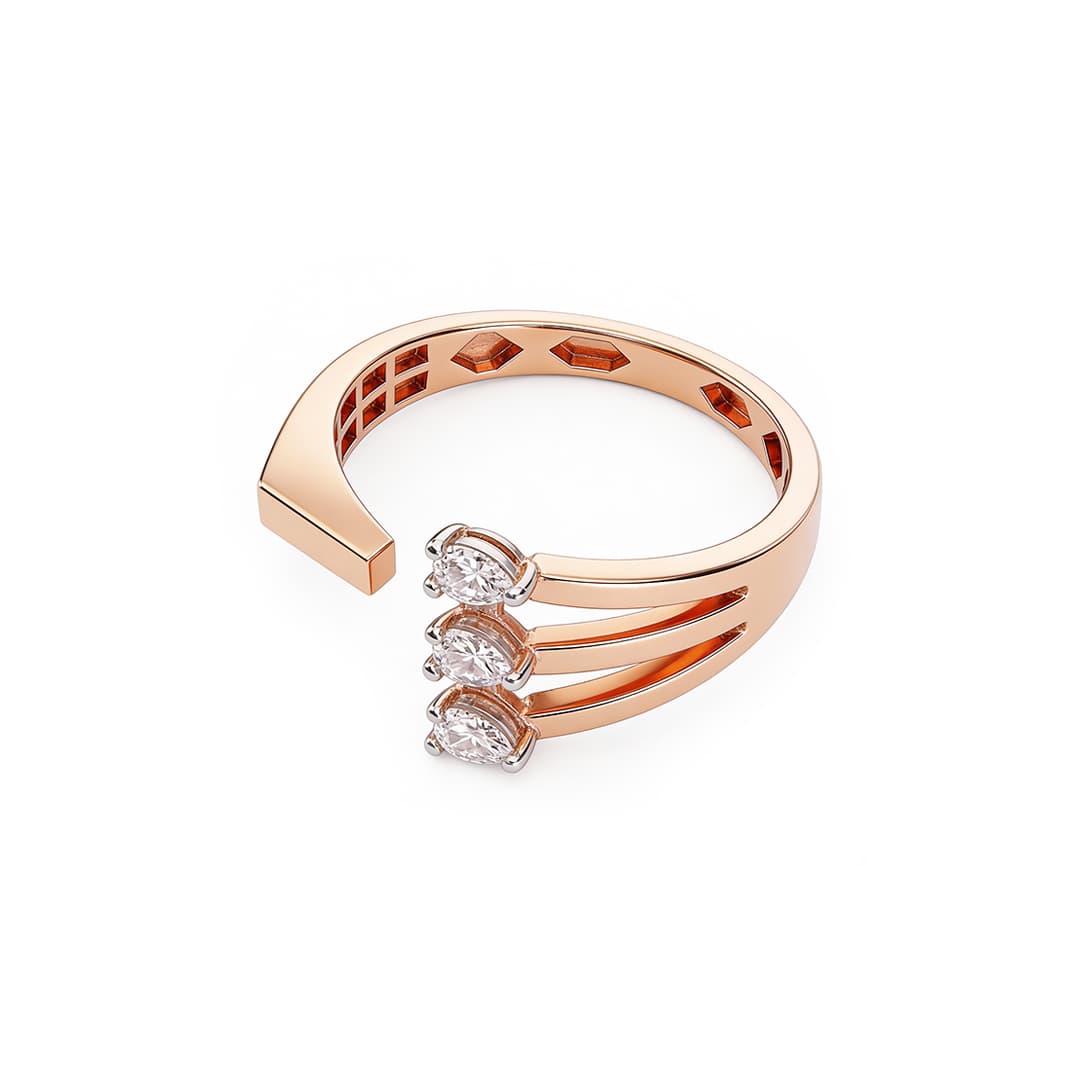 The Hiya Signature IV Marquise Spine Ring - 5