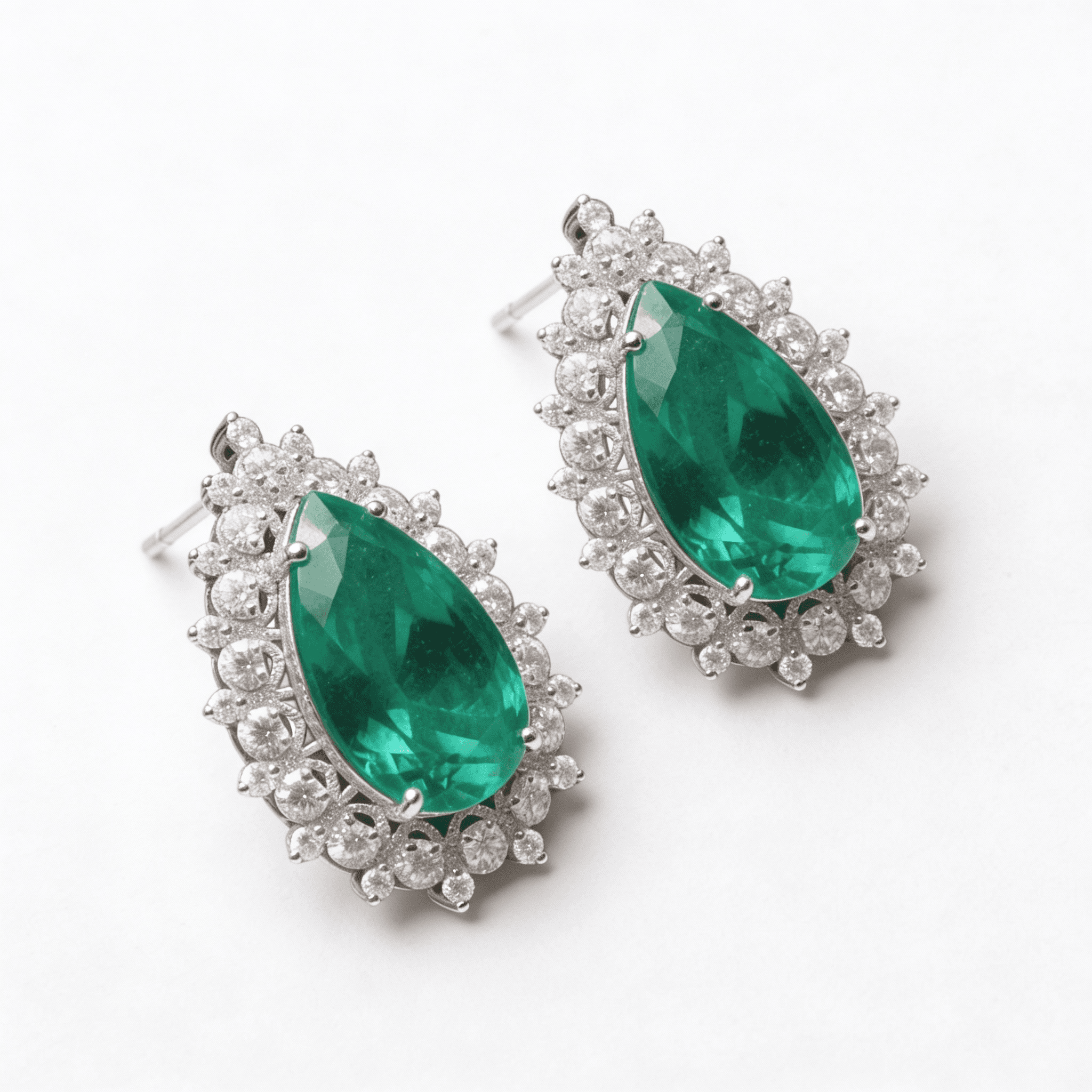 The Peregrinus Emerald Royal Halo Studs