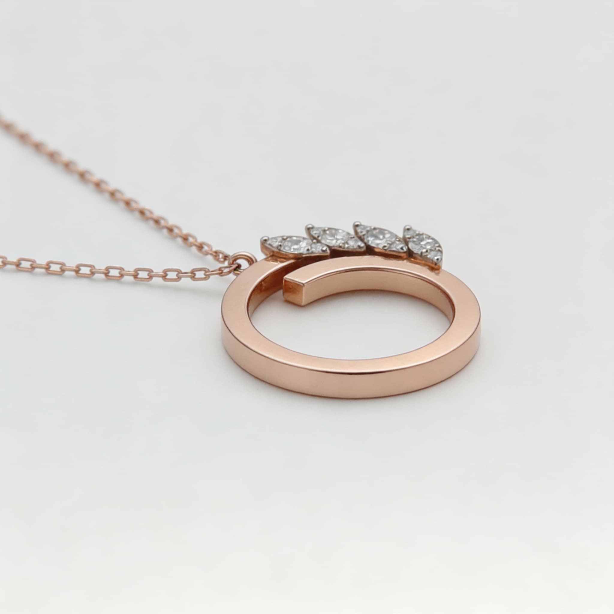 The Hiya Marquise Line Pendant  - 3