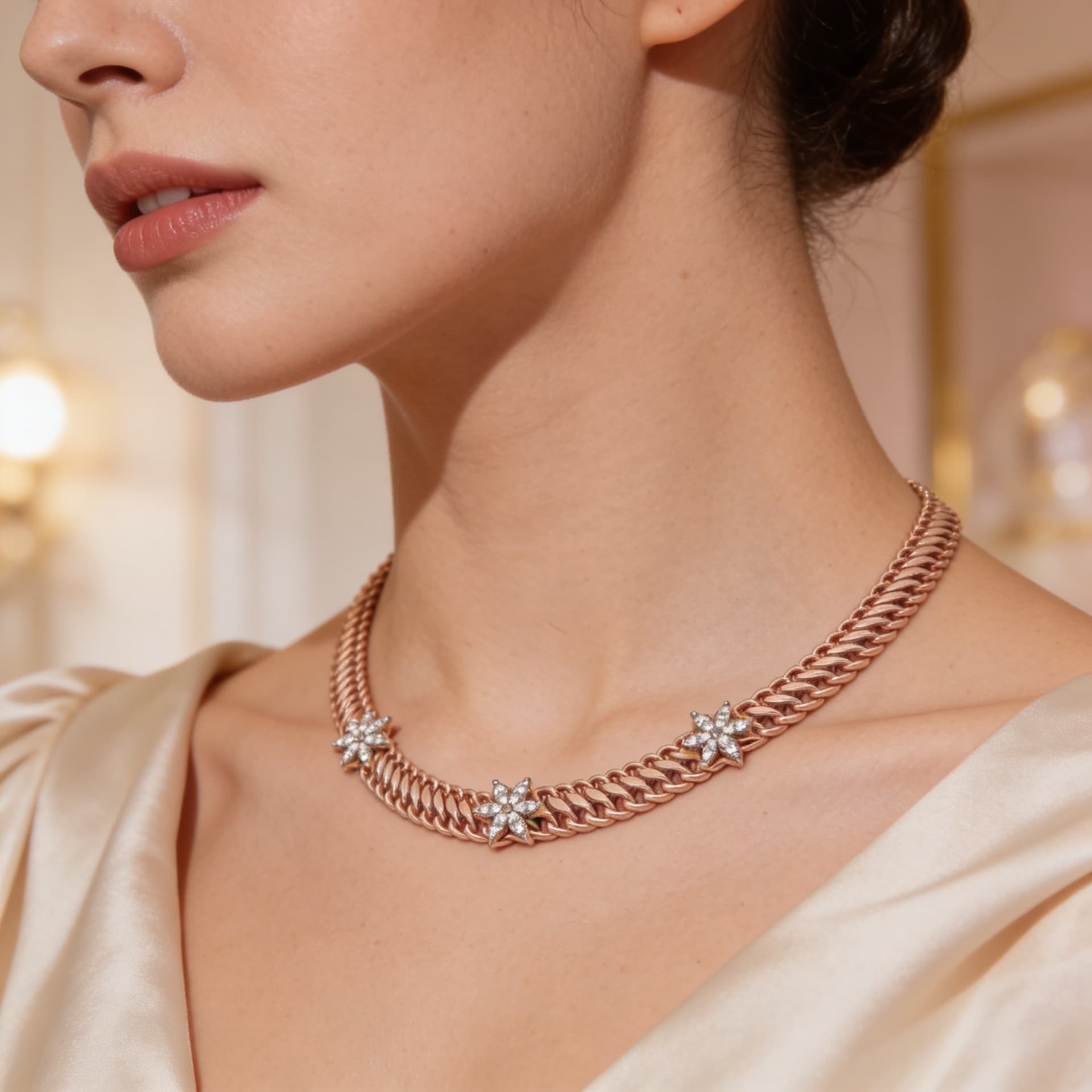 The Hiya Signature IV Star-Set Chain Choker 