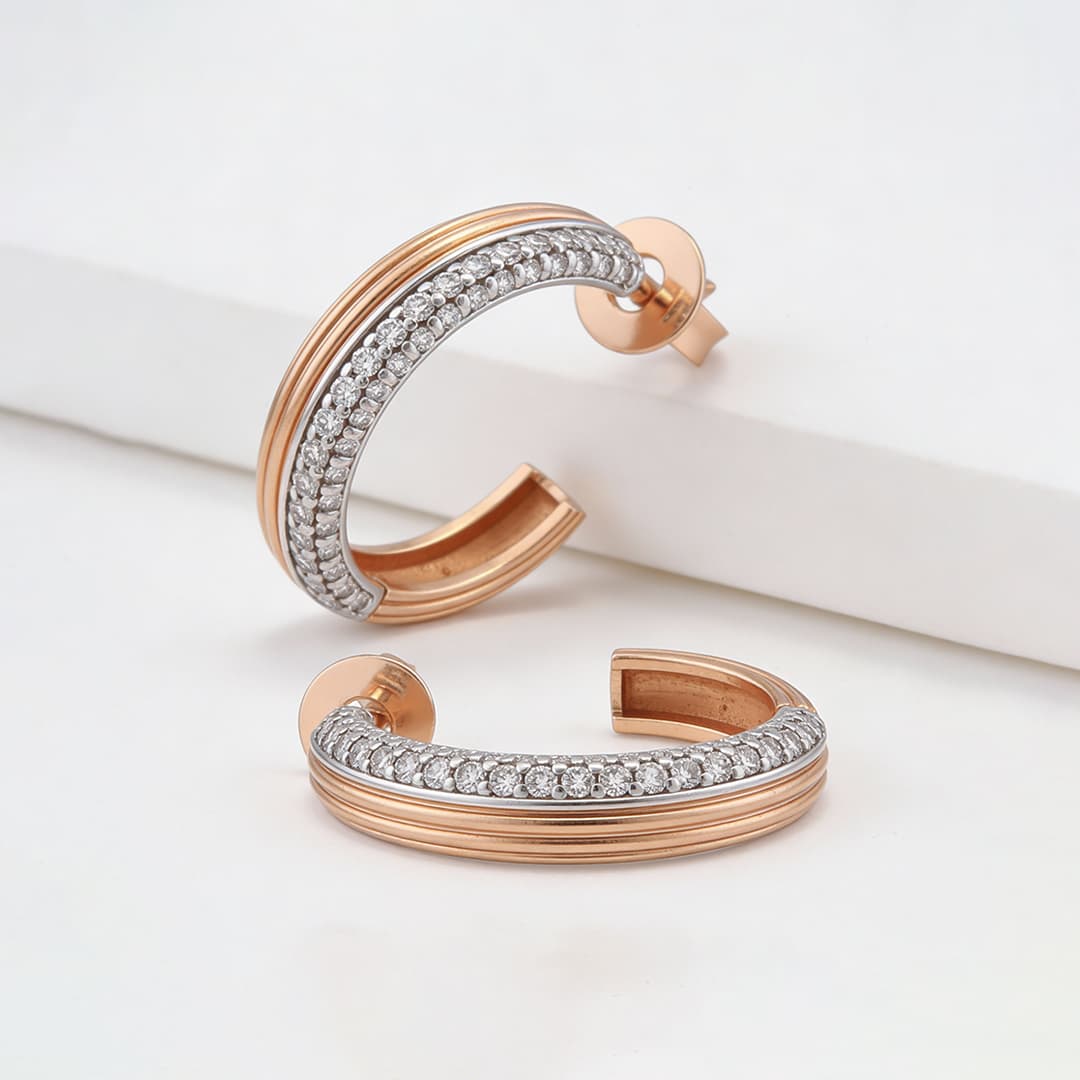 The Hiya Signature IV Prong-Set Diamond Hoops - 4