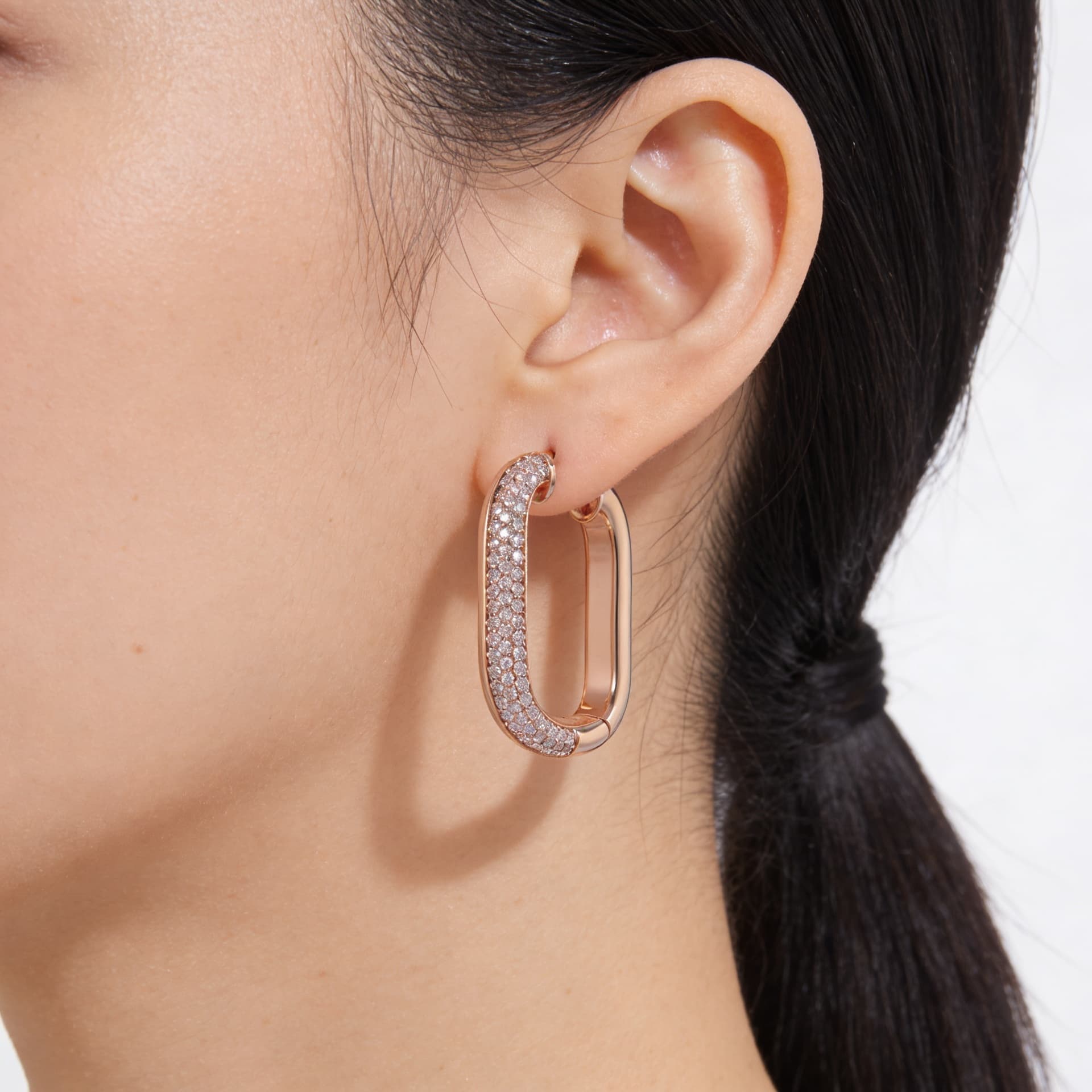 The Hiya Signature IV Curved Pavé Hoops