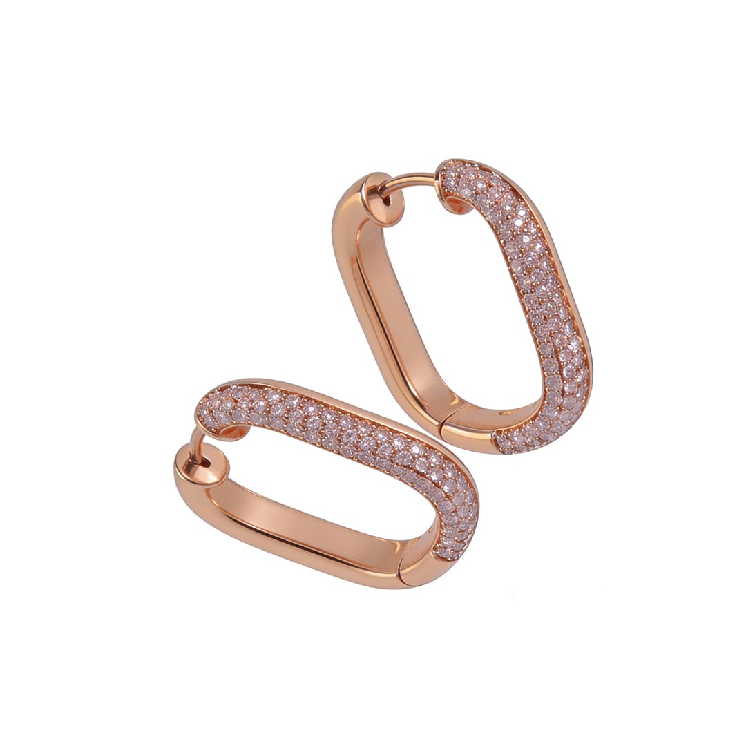 The Hiya Signature IV Curved Pavé Hoops - 3