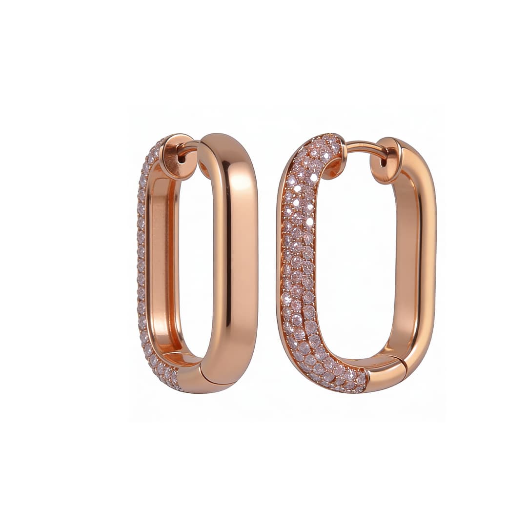 The Hiya Signature IV Curved Pavé Hoops - 4