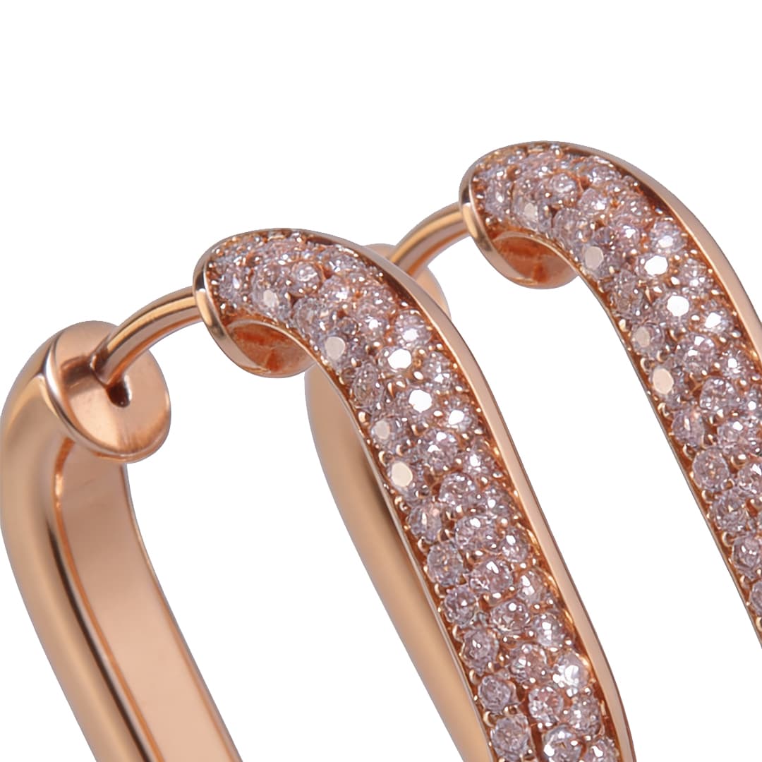 The Hiya Signature IV Curved Pavé Hoops - 5