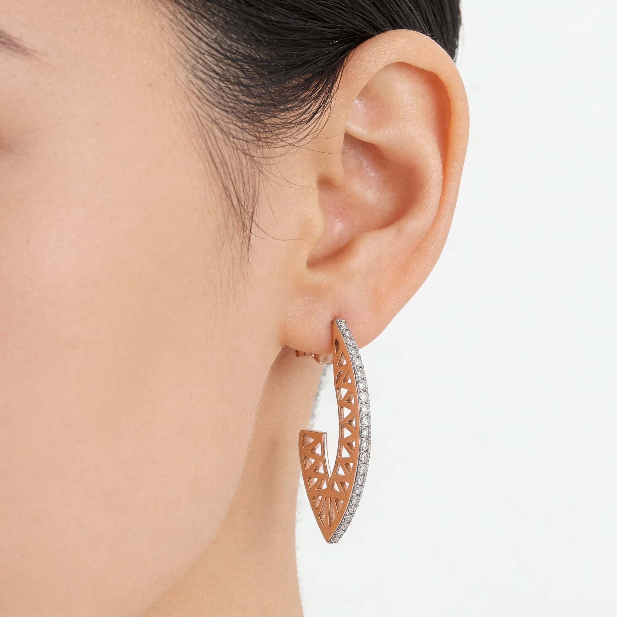 The Hiya Signature IV Architectural Arc Earrings