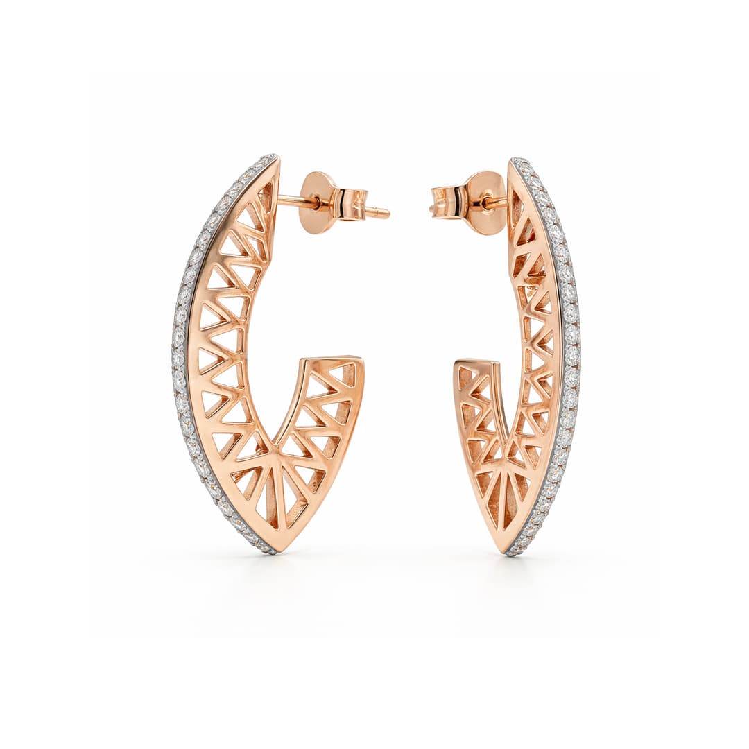 The Hiya Signature IV Architectural Arc Earrings - 4