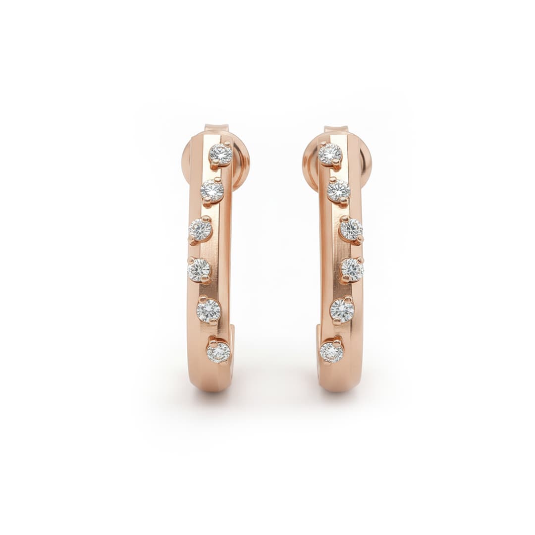 The Hiya Signature IV Diamond Spine Earrings  - 4