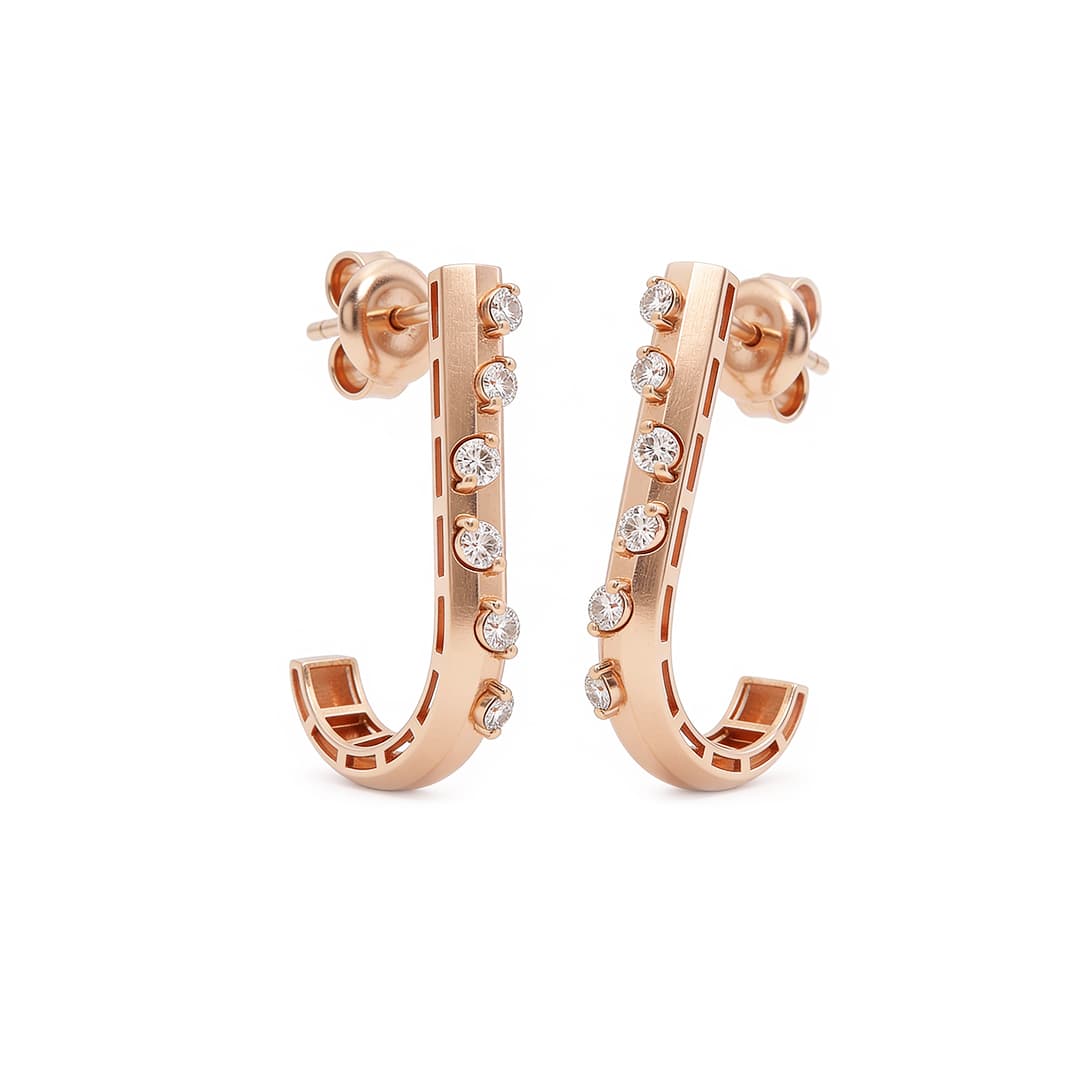 The Hiya Signature IV Diamond Spine Earrings  - 5
