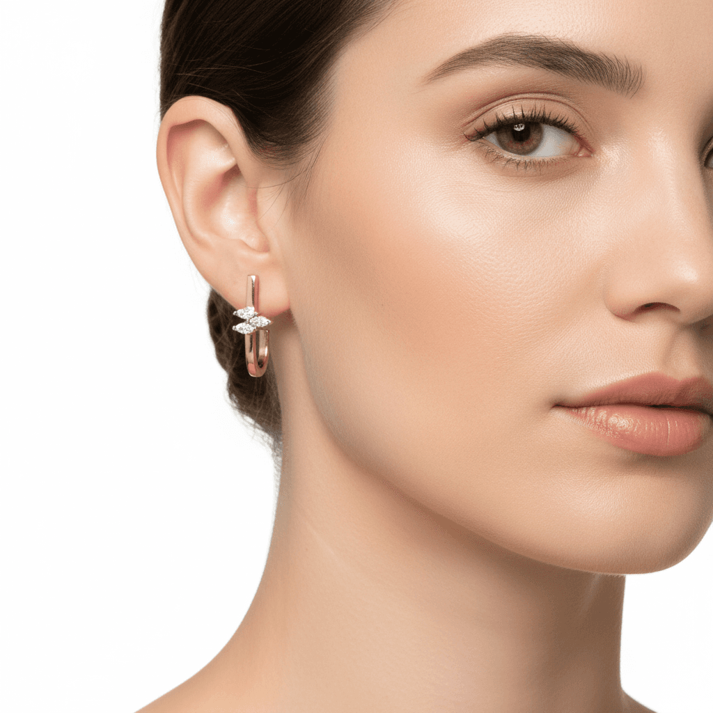 The Hiya Signature IV Marquise Stack Hoops 