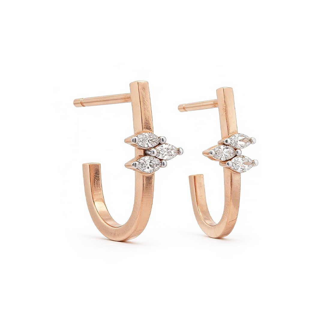 The Hiya Signature IV Marquise Stack Hoops  - 4