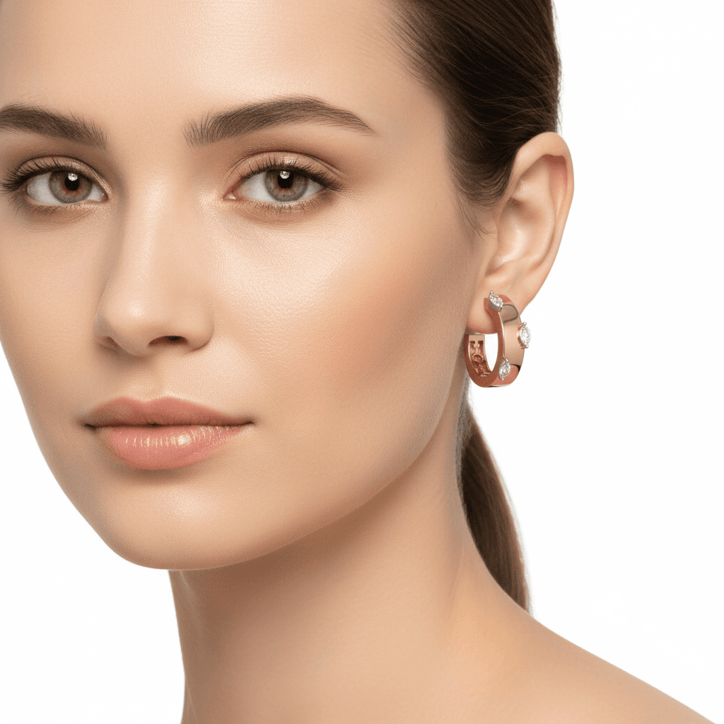 The Hiya Signature IV Marquise Arc Earrings
