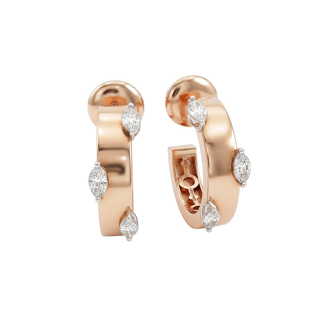 The Hiya Signature IV Marquise Arc Earrings - 3