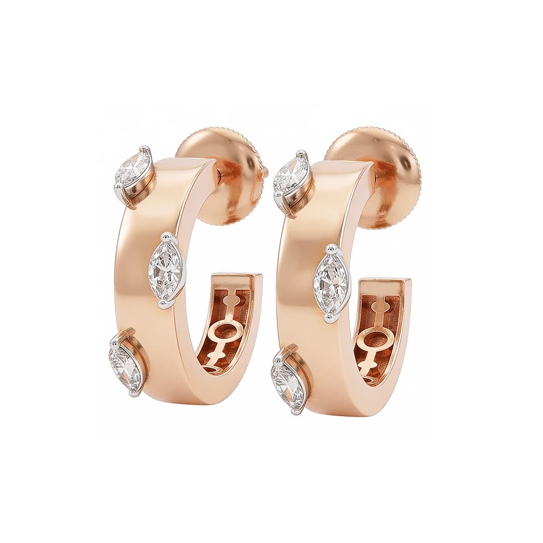 The Hiya Signature IV Marquise Arc Earrings - 4