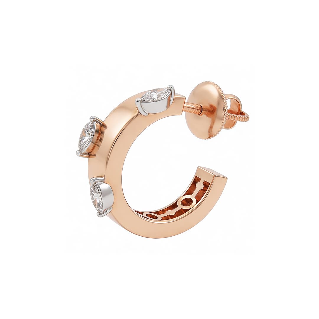 The Hiya Signature IV Marquise Arc Earrings - 5