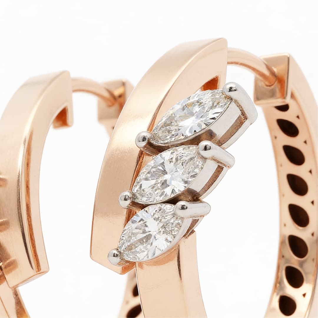 The Hiya Signature IV Marquise Line Earrings - 3