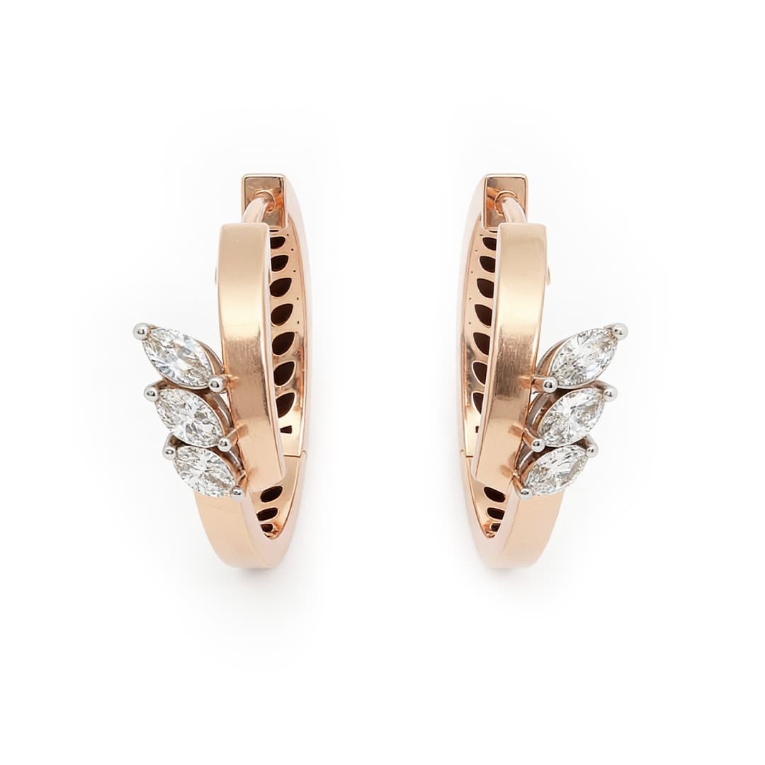 The Hiya Signature IV Marquise Line Earrings - 4