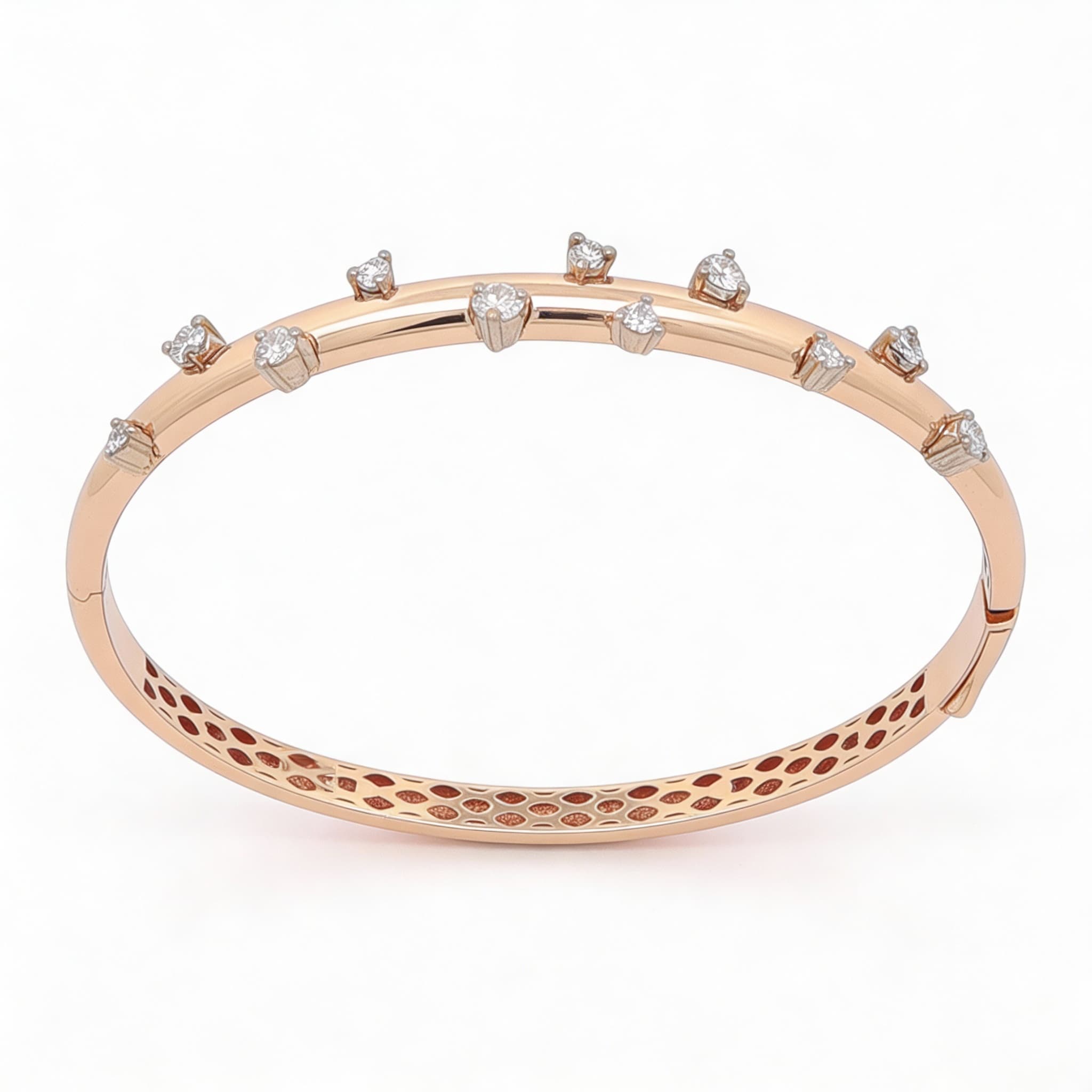 The Hiya Signature IV Prong-Set Diamond Bangle  - 3
