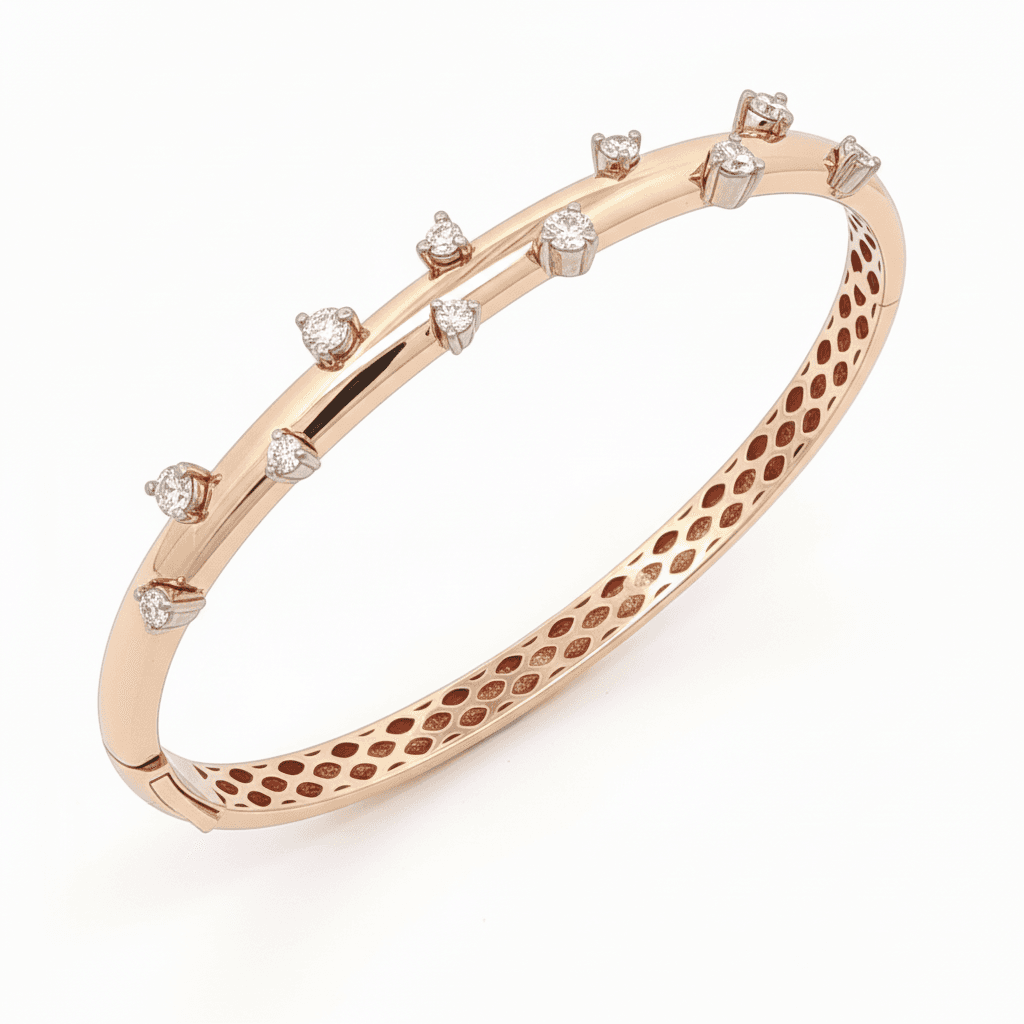 The Hiya Signature IV Prong-Set Diamond Bangle  - 4