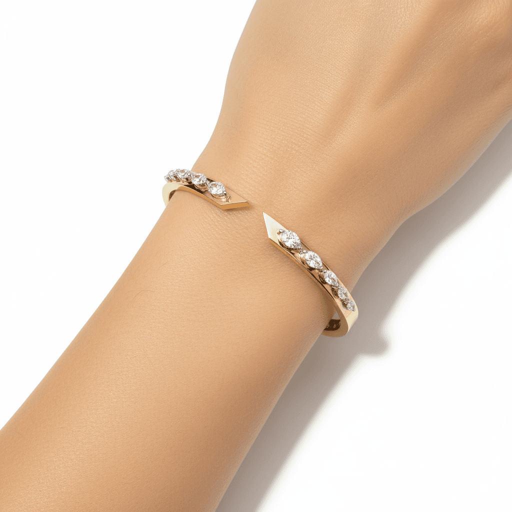 The Hiya Signature IV Open Diamond Bangle