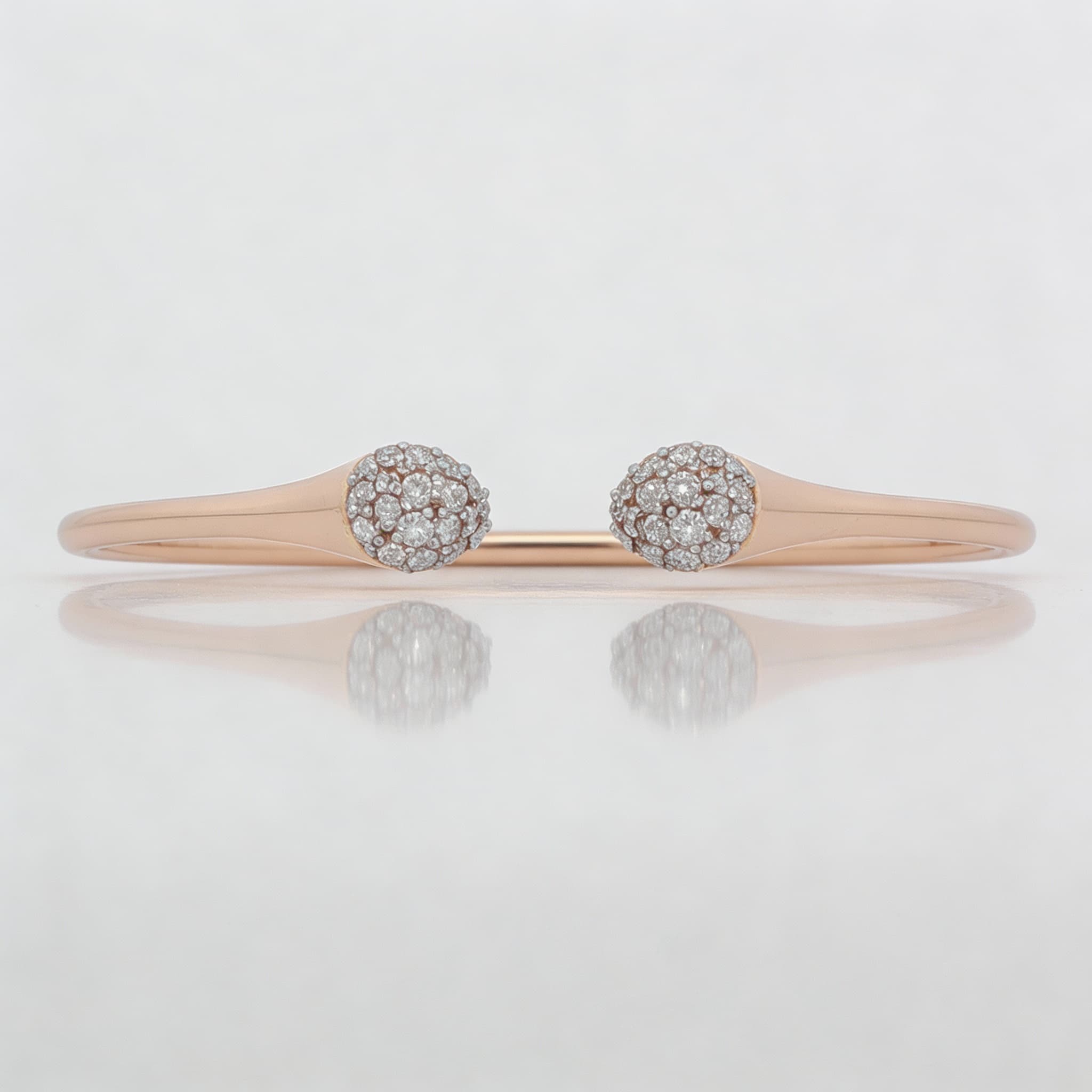 The Hiya Signature Dual Pavé Dome Open-ended Bracelet - 3