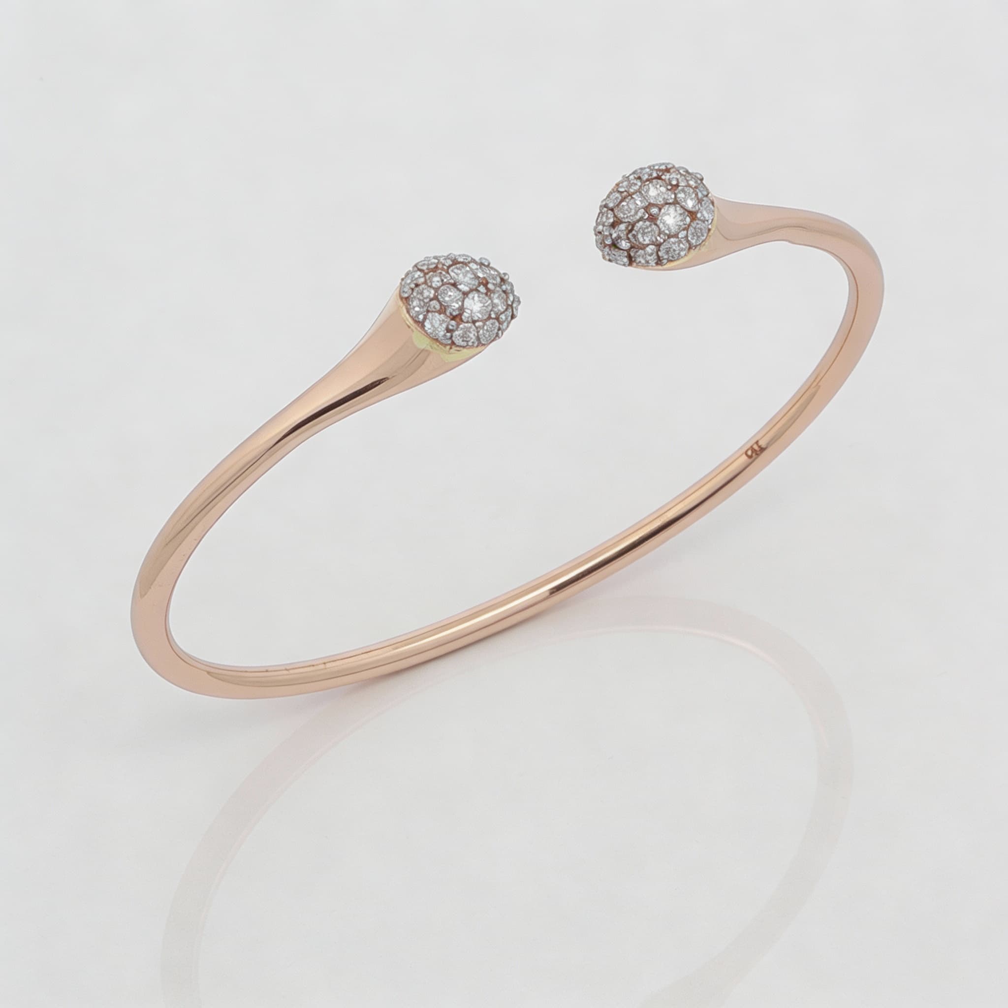 The Hiya Signature Dual Pavé Dome Open-ended Bracelet - 4