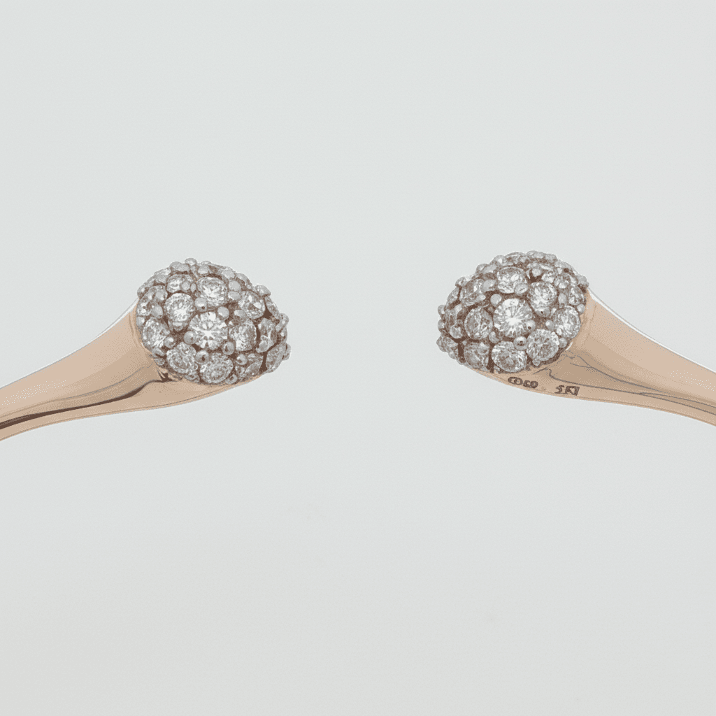 The Hiya Signature Dual Pavé Dome Open-ended Bracelet - 5