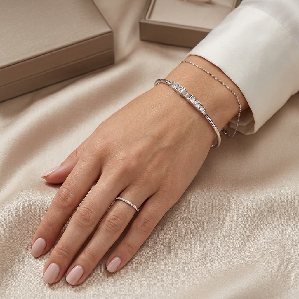 The Hiya Signature Twin Pavé Bracelet 